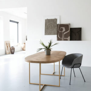 Visgraat eettafel The Rebel