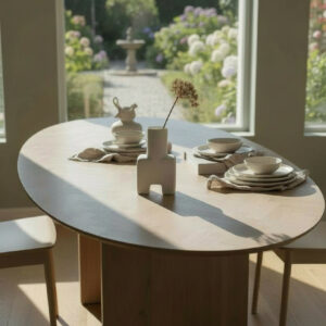 Visgraat eettafel ovaal