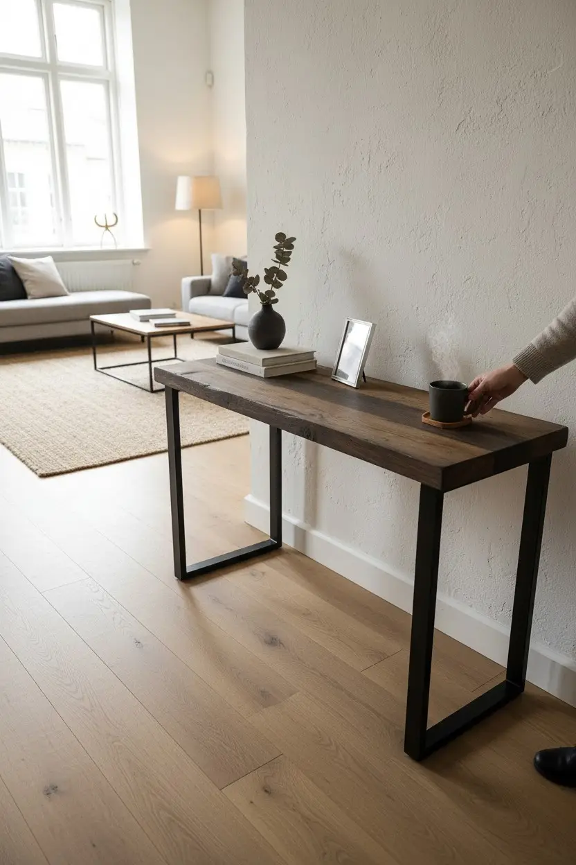 Bijzettafel SEC Oud op maat van massief eikenhout